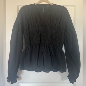 ASOS size 10 smocked bodice ls top with elasticated sleeve cuff